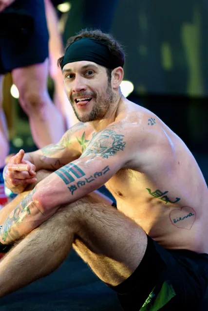 Talon Smith post-race at a HYROX event