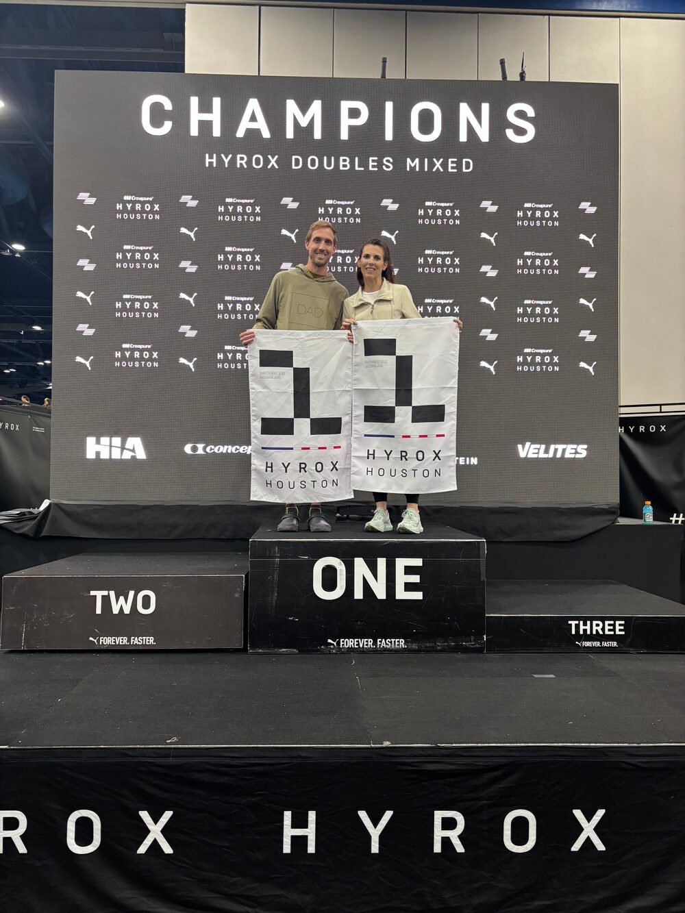 Tracie and Jeff, HYROX Houston mixed doubles champions
